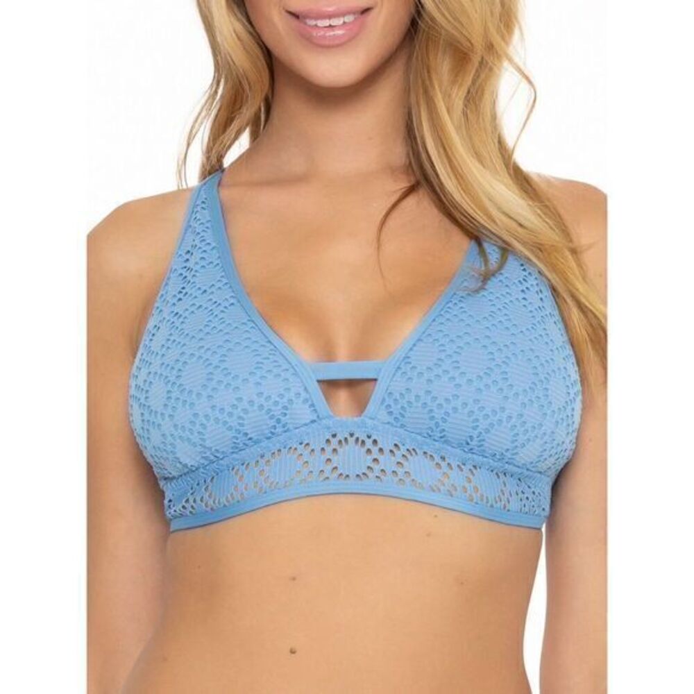 BCA By Rebecca Virtue Blue Bikini Top Size‎ Large